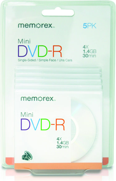 DVD-R MINI 5PK MEMOREX