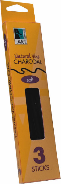 CHARCOAL VINE THIN SOFT 3/BX