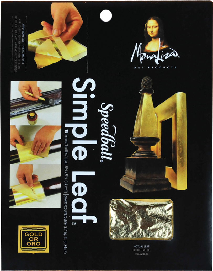 Simple Leaf Gold 5.5X5.5 18 Sheet Pack