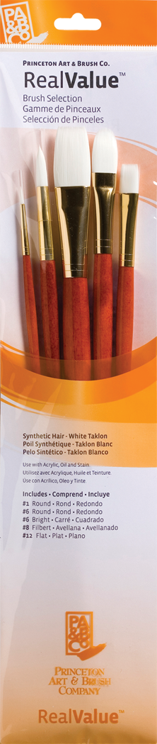 BRUSH WHT TAKLON VALUE 5PK