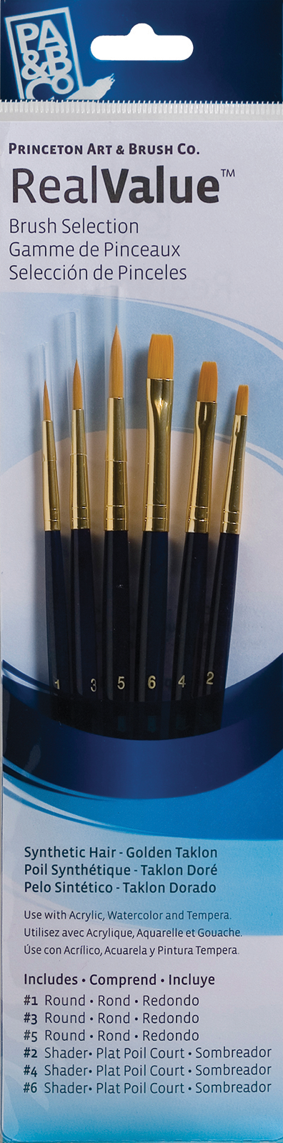 BRUSH GLD TAKLN RD/SHAD 6PK