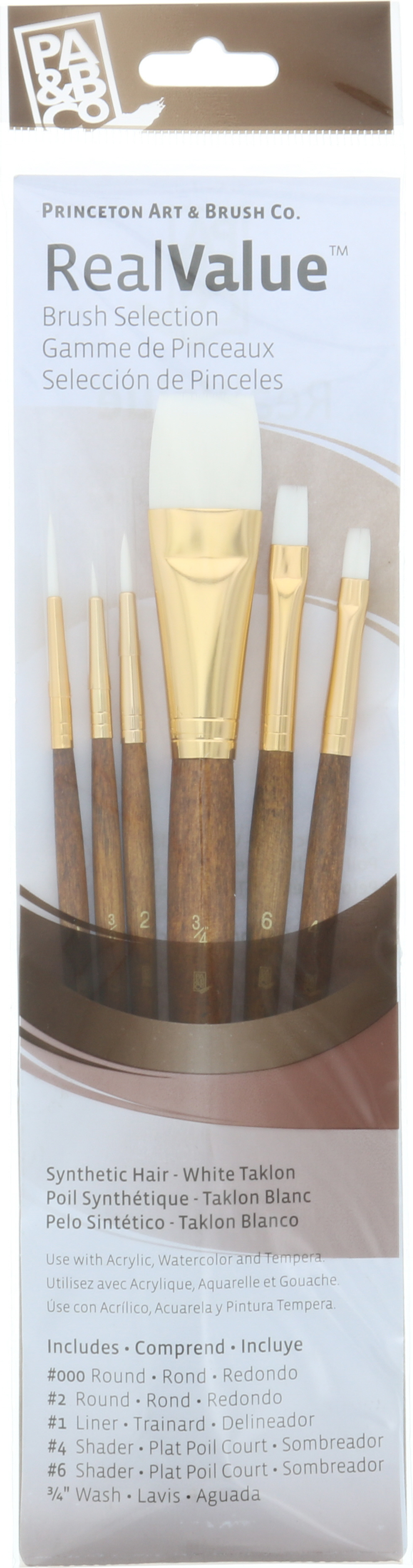 BRUSH WHITE TAKLON VALUE 6 PACK