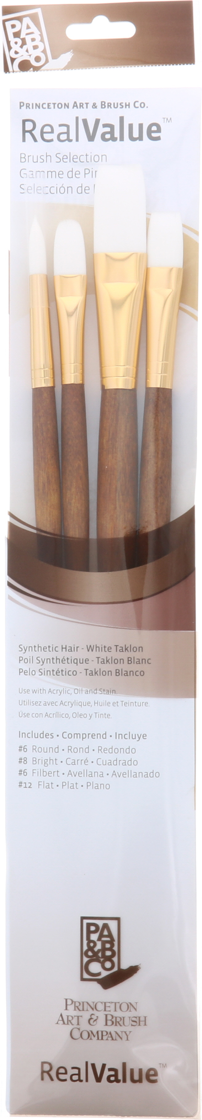 BRUSH WHT TAKLON VALUE 3PK