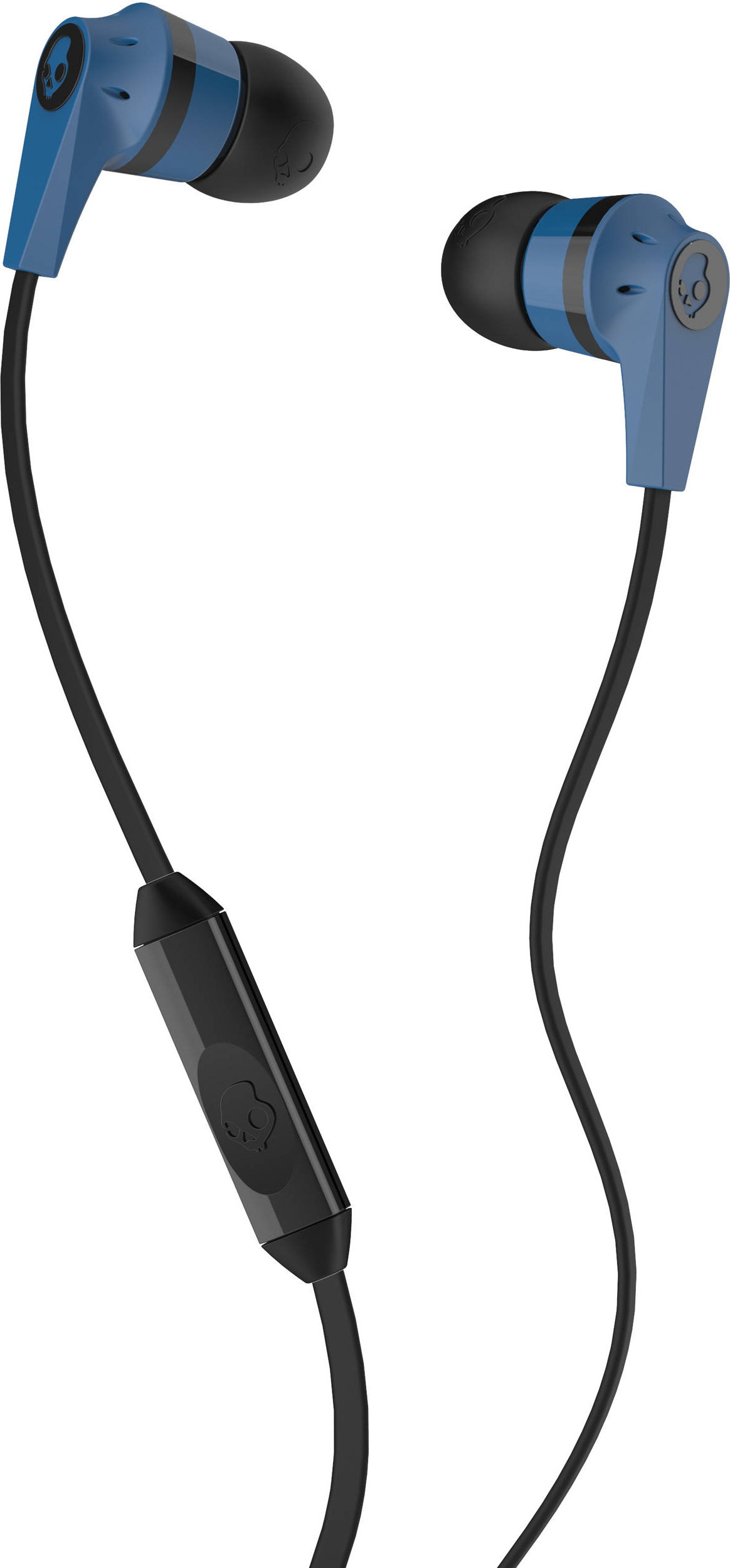 EARBUDS INKD MIC SKULL BLU/BLACK