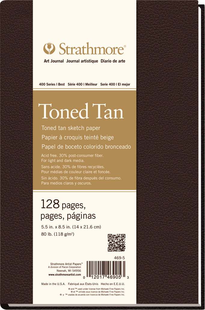 ART JOURNAL HARDBOUND TONE TAN 5.5X8.5