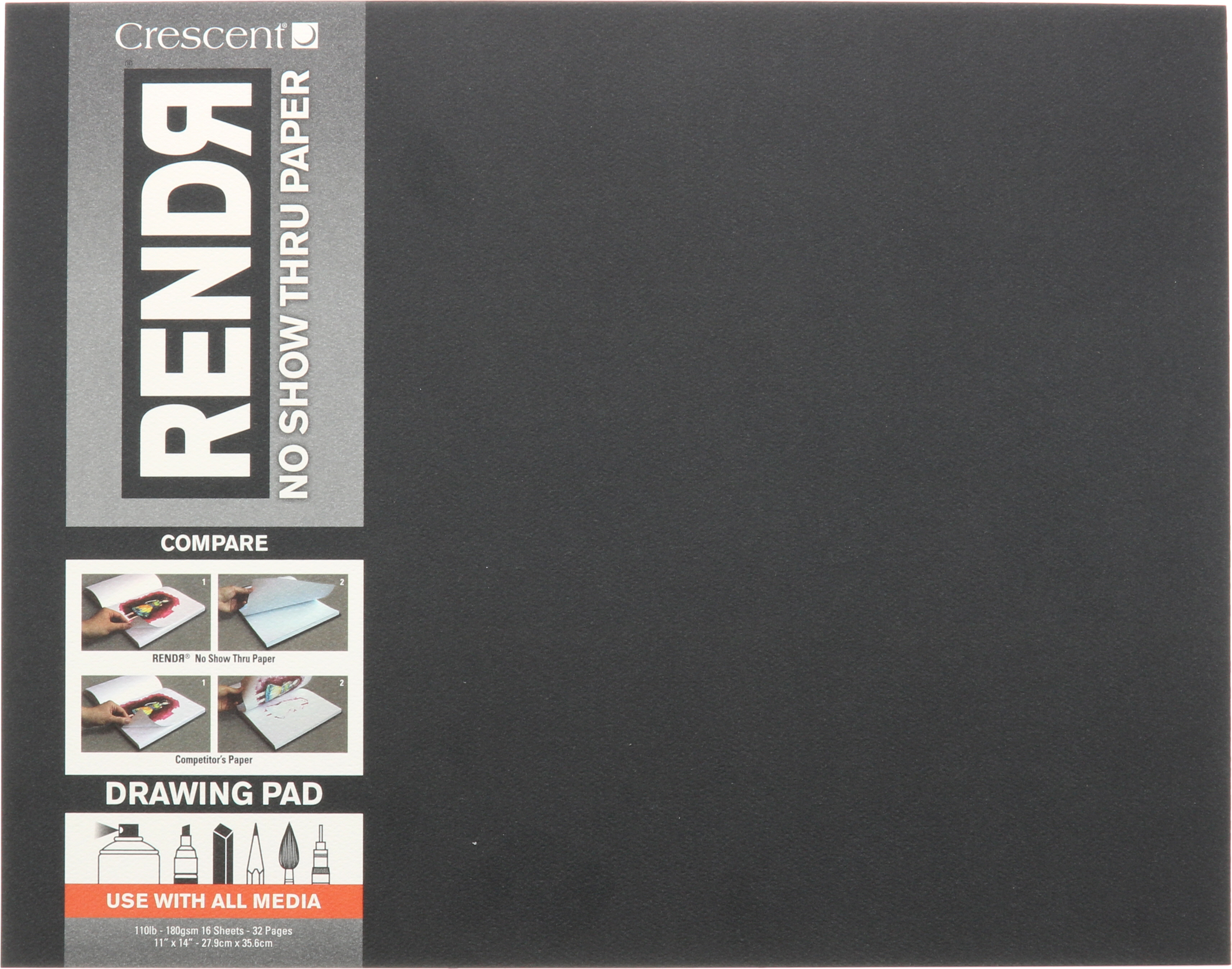 Rendr Drawing Pad Tapebound 11X14 16 Sheets