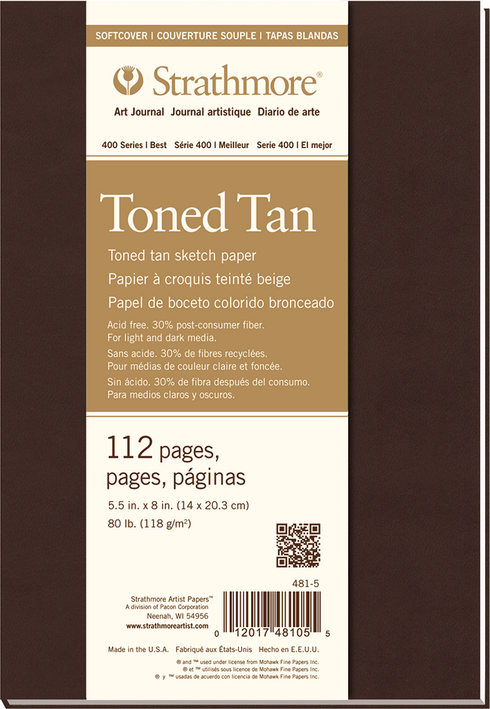 ART JOURNAL SOFT COVER TONED TAN 5.5X8