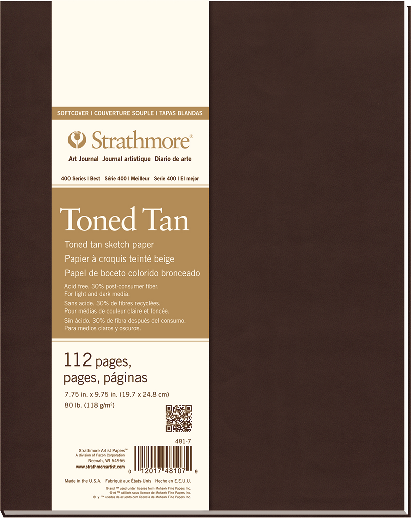 ART JOURNAL SOFT COVER TONED TAN 7.75X9.75