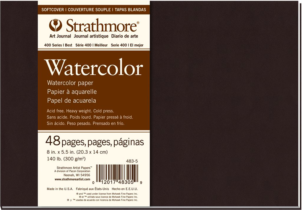 ART JOURNAL SOFT COVER WATERCOLOR 8X5.5