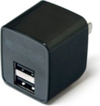 2.4 AMP DUAL USB WALLCHARG BLACK