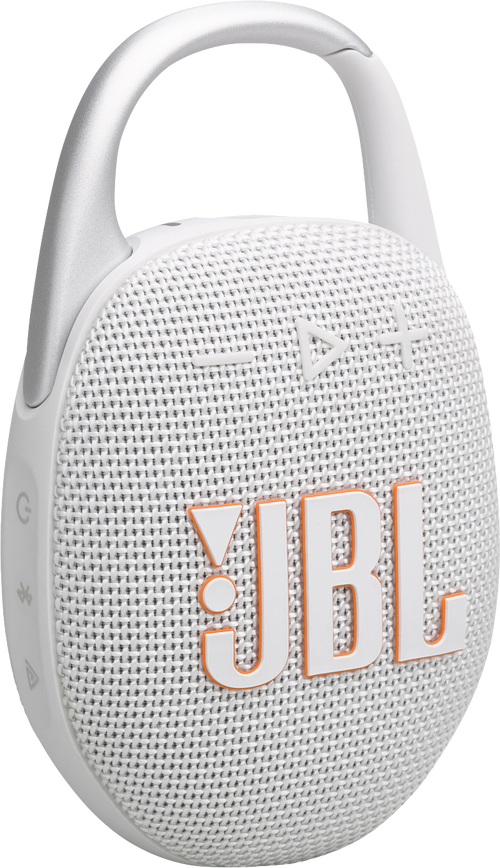 JBL Clip 5 Wireless Speaker, White - ONLINE ONLY