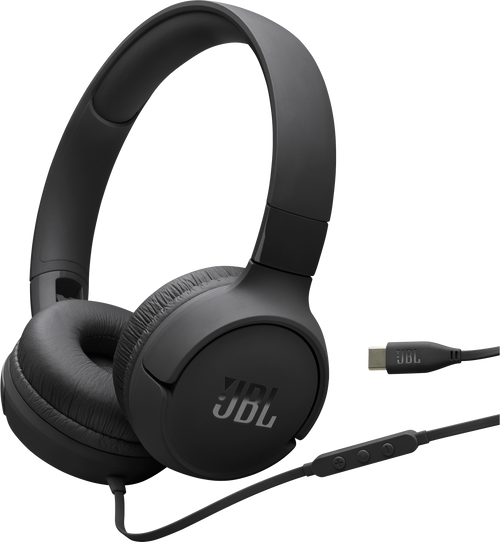 JBL Tune 520C USB-C Wired Earbuds, Black - ONLINE ONLY