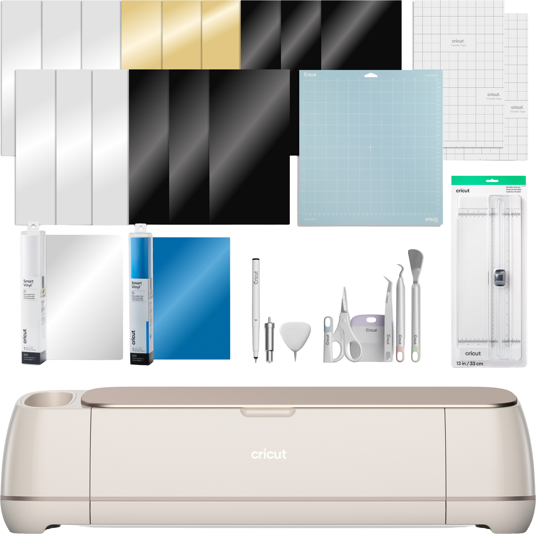 Cricut Maker 4 + Starter Bundle, 26x10.75x13.25in, Seashell - ONLINE ONLY