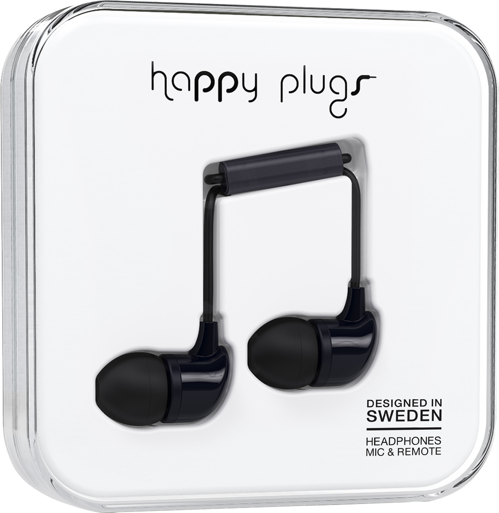 HAPPY PLUGS IN-EAR BUDS BLACK