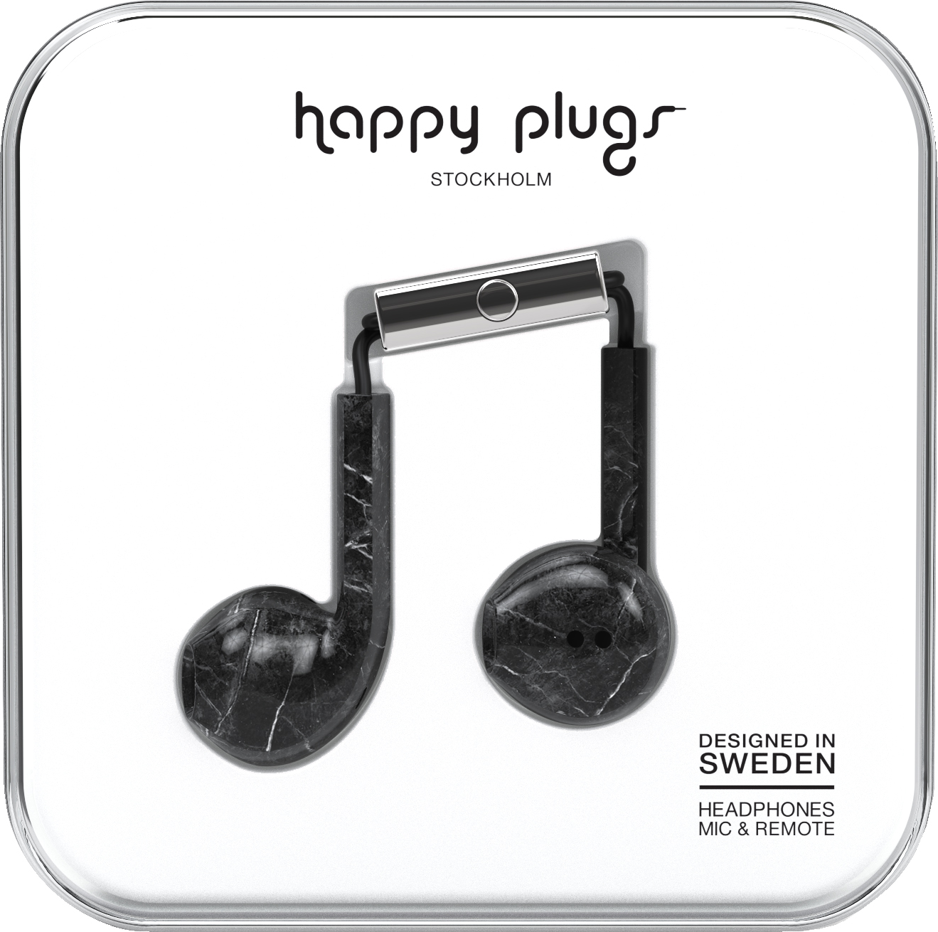 EARBUDS PLUS BLACK MARBLE