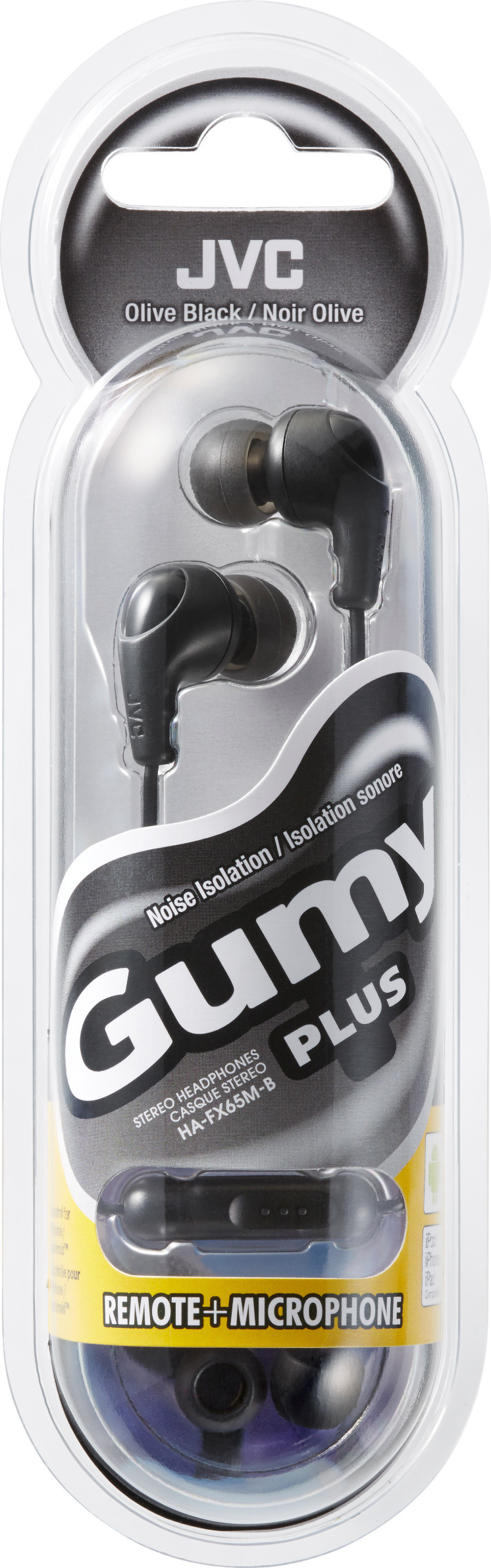 GUMY PLUS EARBUDS MIC BLACK