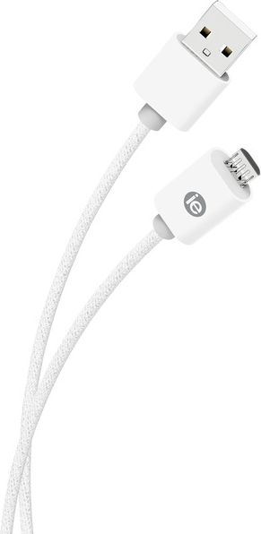 IE 10FT BRAID USB MICROCBL-WHT