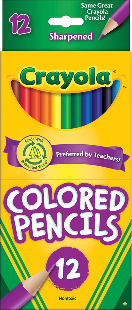 CRAYOLA COLOR PENCIL 12 PK( 12