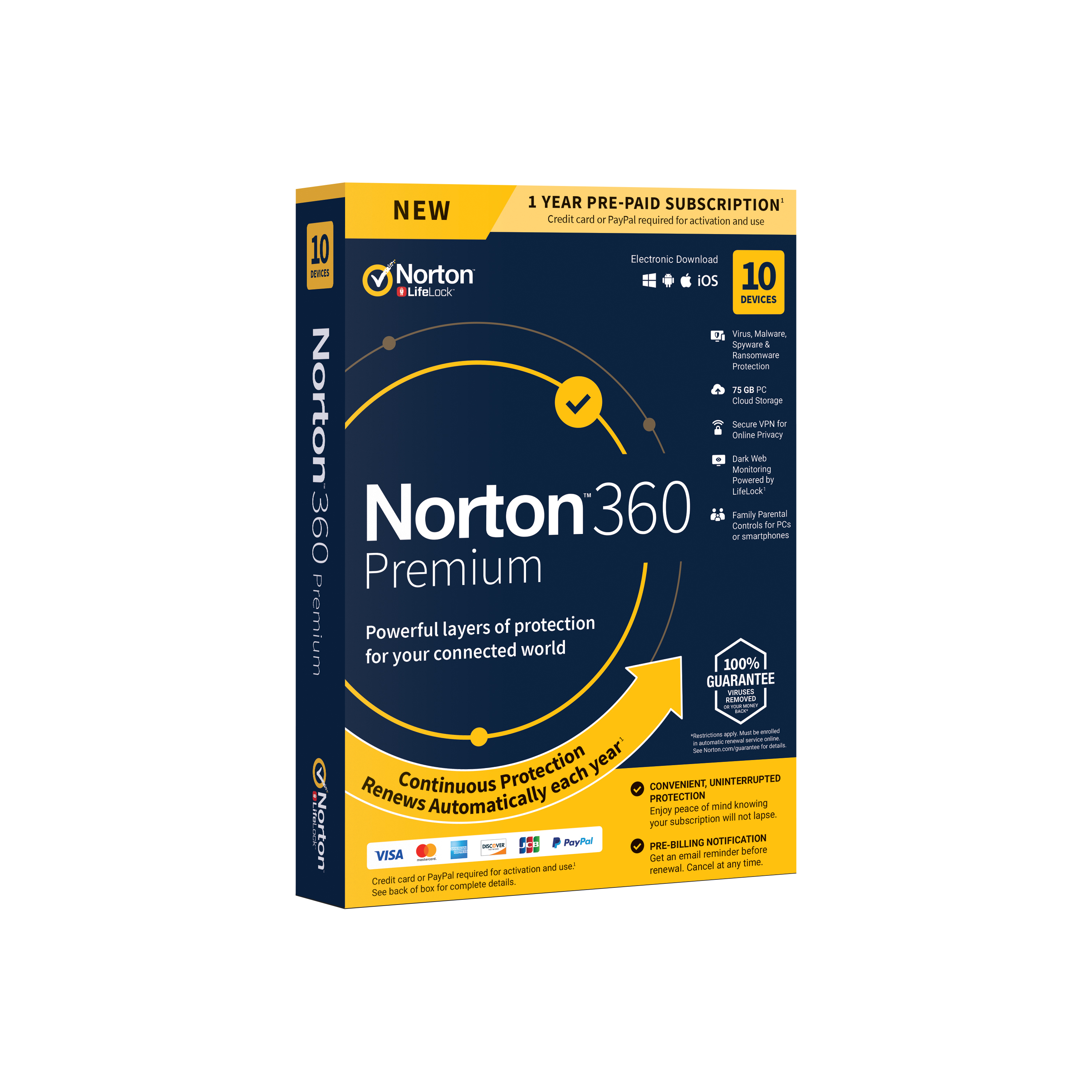 NORTON 360 PREMIUM ACTCRD 1USR10DV