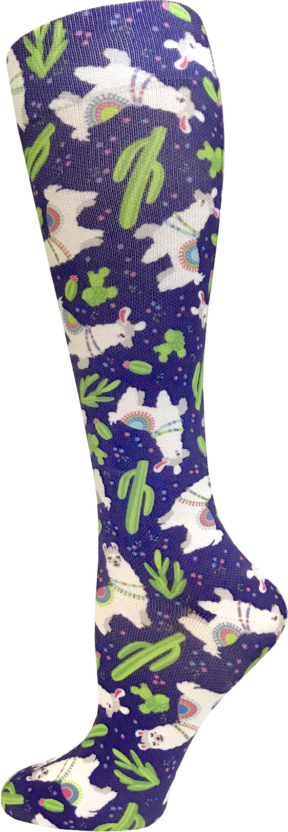 COMPRESSION SOCKS LLAMAS PURP