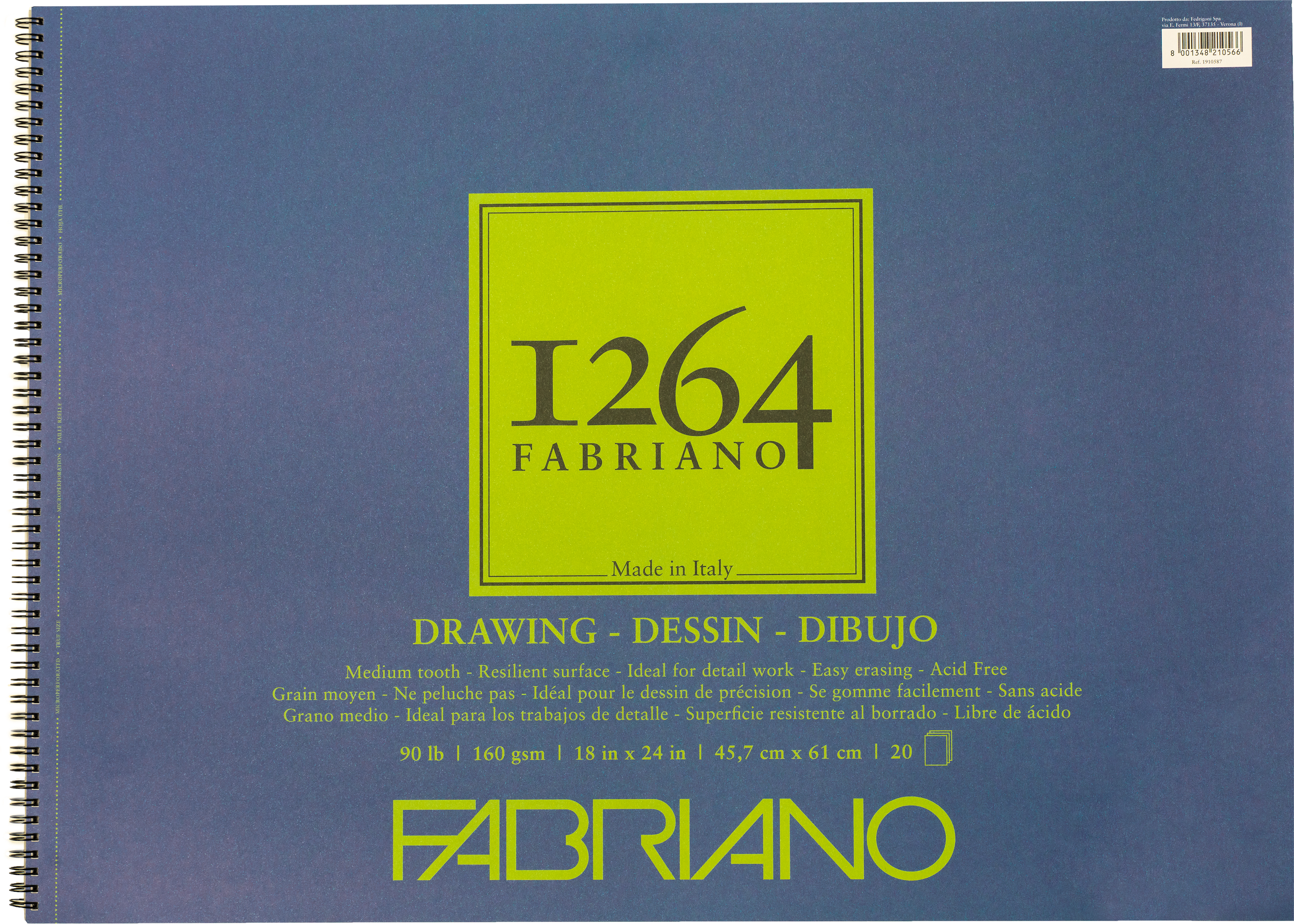 1264 DRAWING PAD 90LB WIRE BOUND 18X24 20 SHEETS