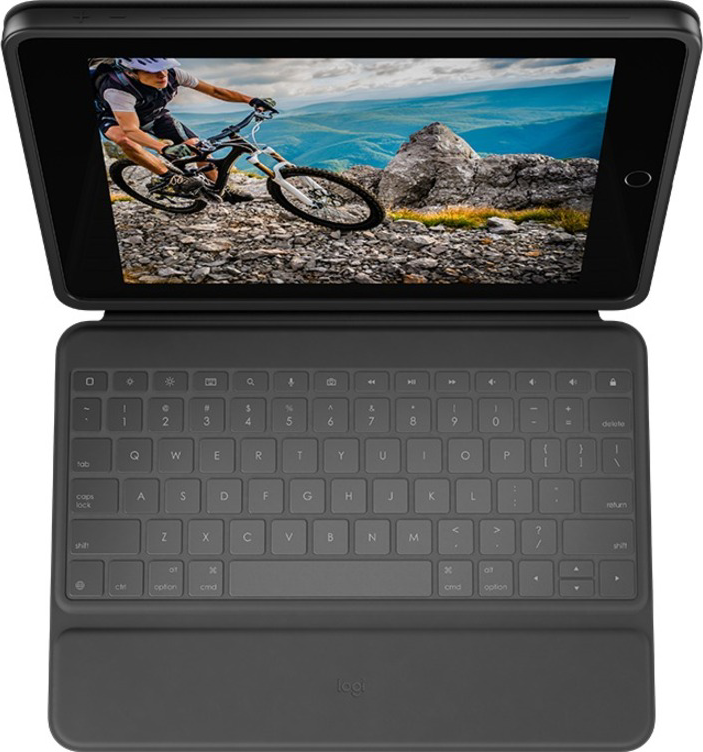 Logitech Rugged Folio Keyboard/Cover Case for iPad (7th & 8th Gen)