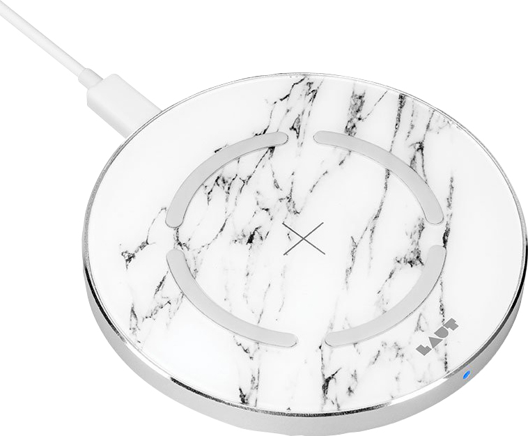 Laut Qi Base Wireless Charger, Marble White - ONLINE ONLY
