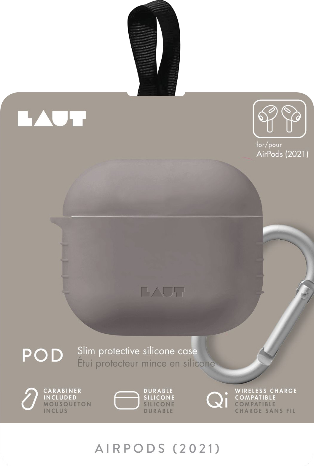 LAUT  POD AirPod 4 Lite Case, Fog Gray - ONLINE ONLY