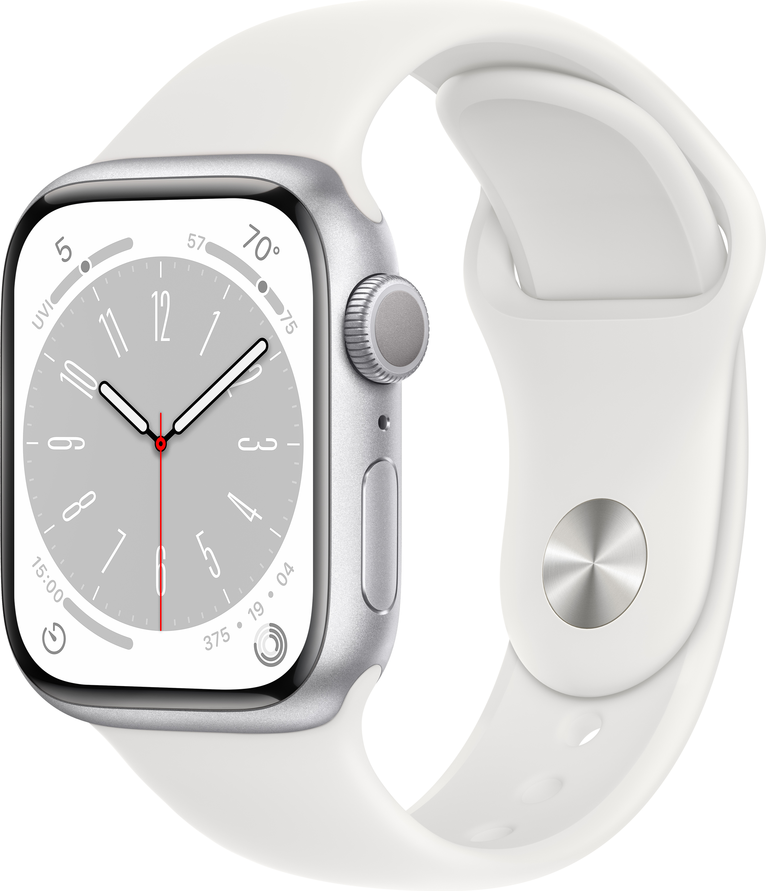 WATCH S8 GPS 41 SLV AL WHT M/L
