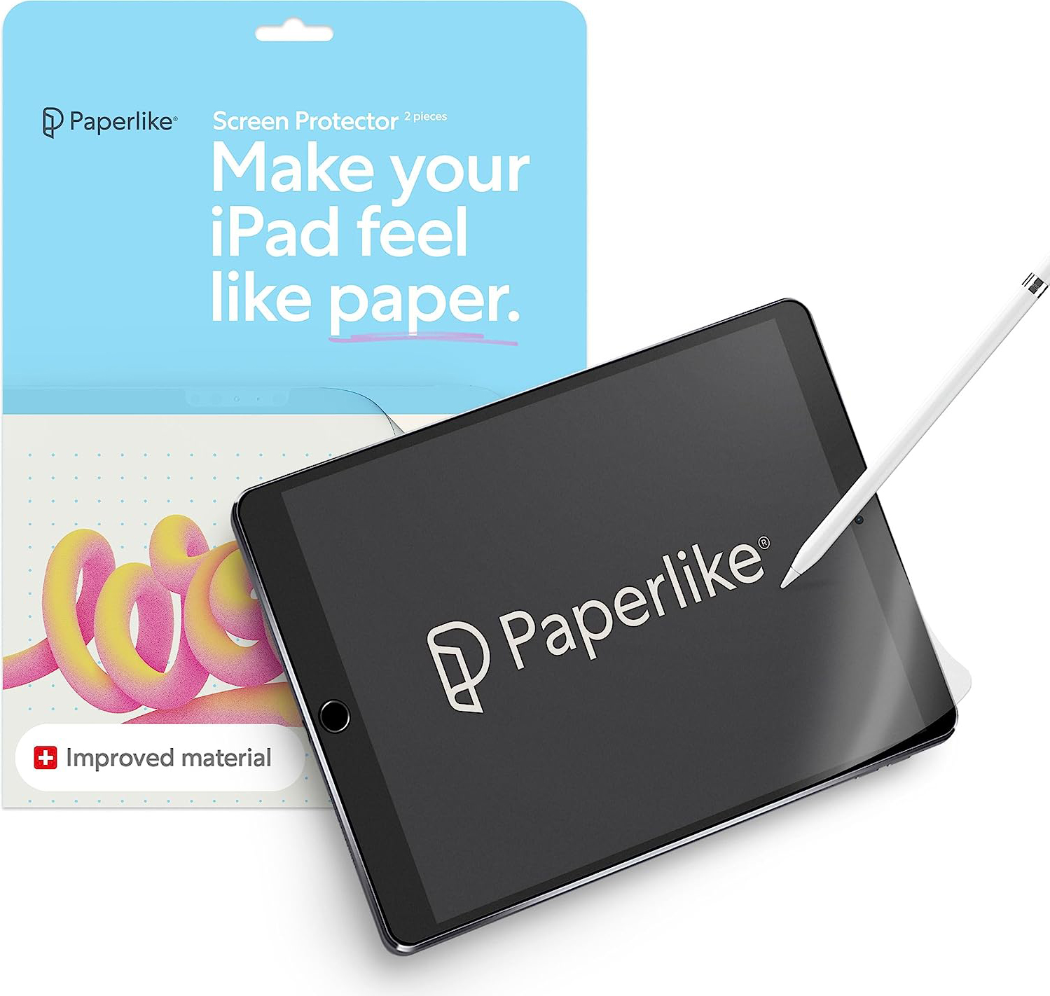 Paperlike 2.1 iPad Screen Protector, iPad 10.2in, Clear - ONLINE ONLY