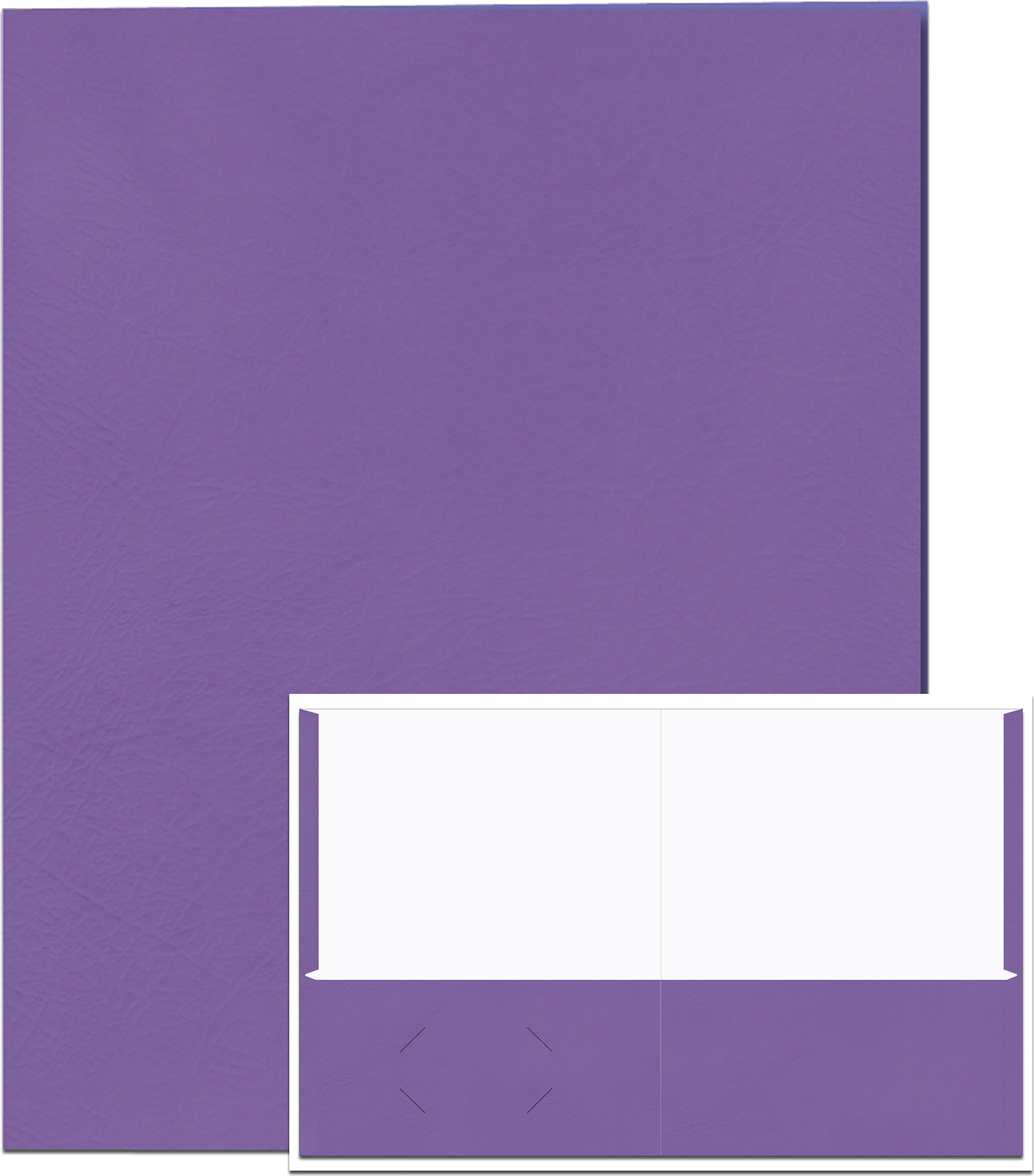 PORTFOLIO 2 POCKET LEATHERETTE VIOLET