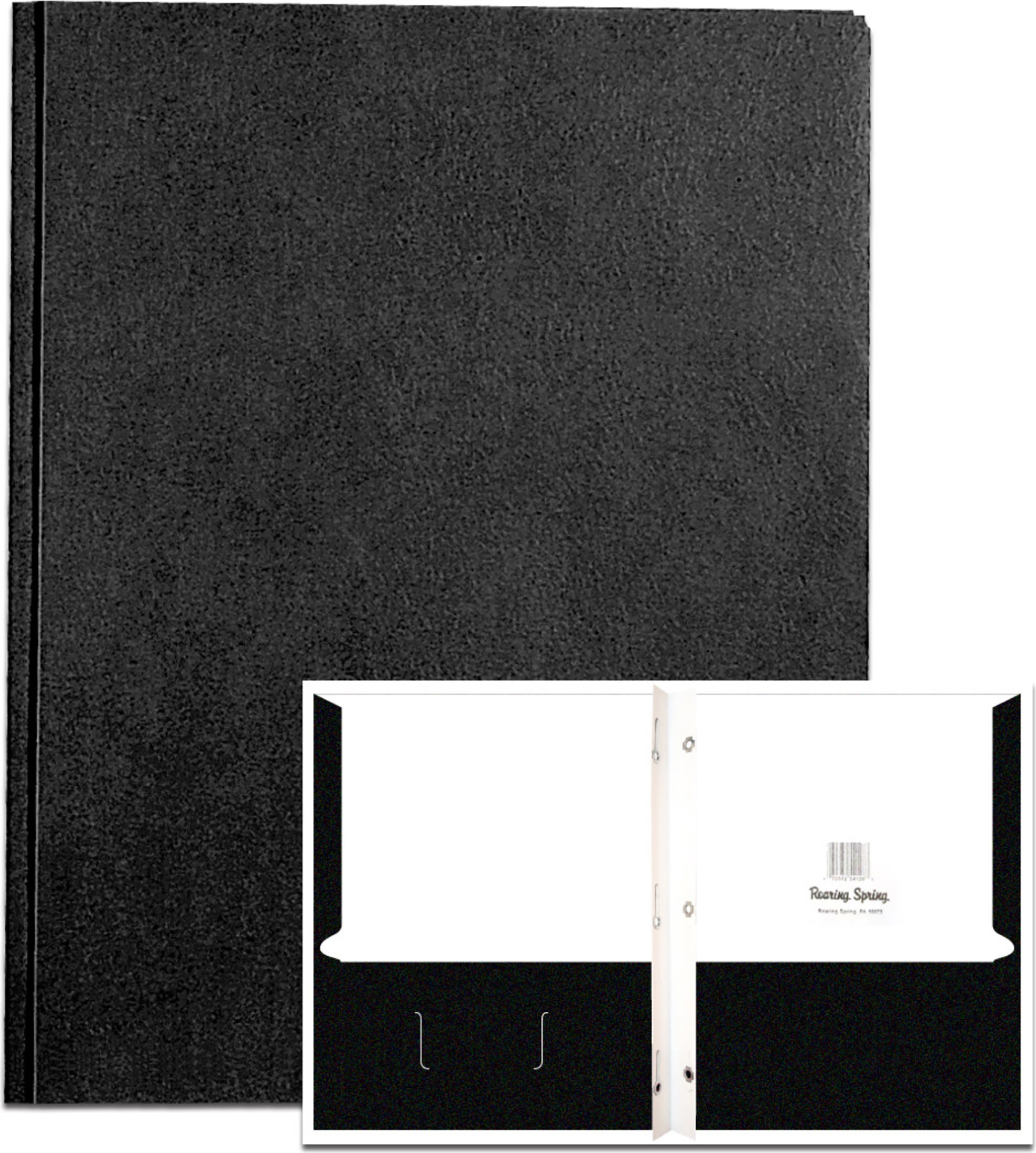 PORTFOLIO 2 POCKET 3 PRONG BLACK