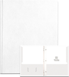 PORTFOLIO 2 POCKET 3PRONG ANTQ WHITE