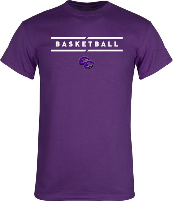 Curry College T Shirt Curry College Basketball Text with Lines - ONLINE ONLY
