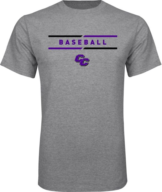 Curry College T Shirt Curry College Baseball Text with Lines - ONLINE ONLY