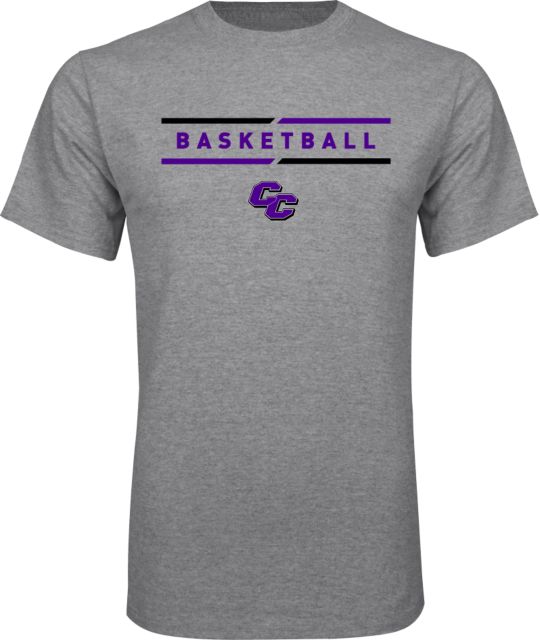 Curry College T Shirt Curry College Basketball Text with Lines - ONLINE ONLY
