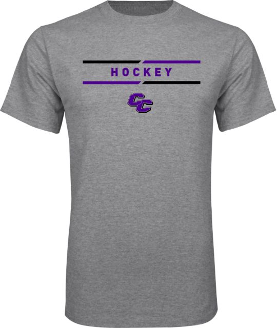 Curry College T Shirt Curry College Hockey Text with Lines - ONLINE ONLY
