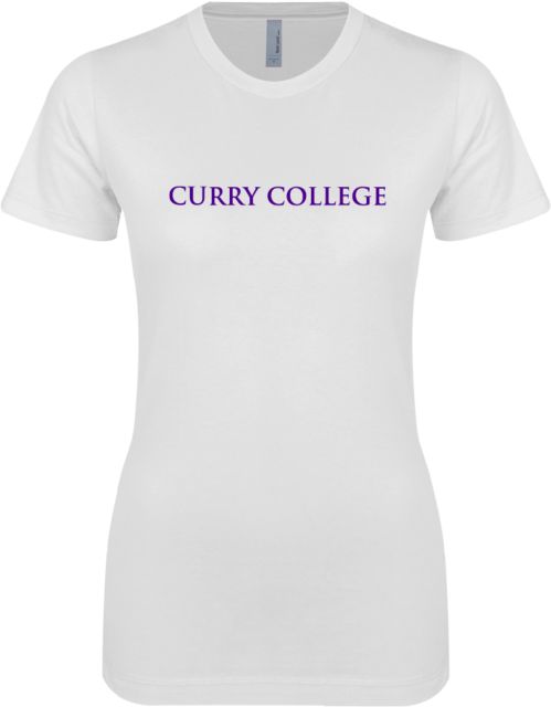 Curry College Next Level Womens Boyfriend Tee Curry College Wordmark Flat - ONLINE ONLY