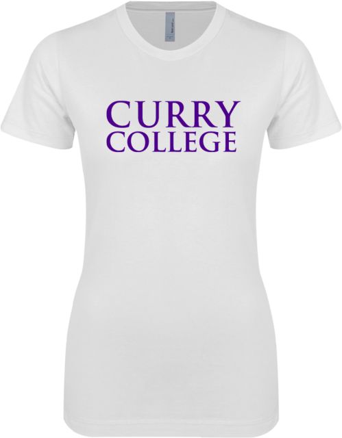Curry College Next Level Womens Boyfriend Tee Curry College Wordmark Stacked - ONLINE ONLY