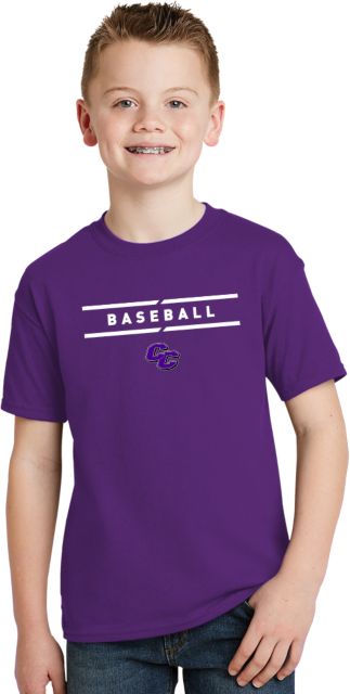 Curry College Youth T Shirt Curry College Baseball Text with Lines - ONLINE ONLY