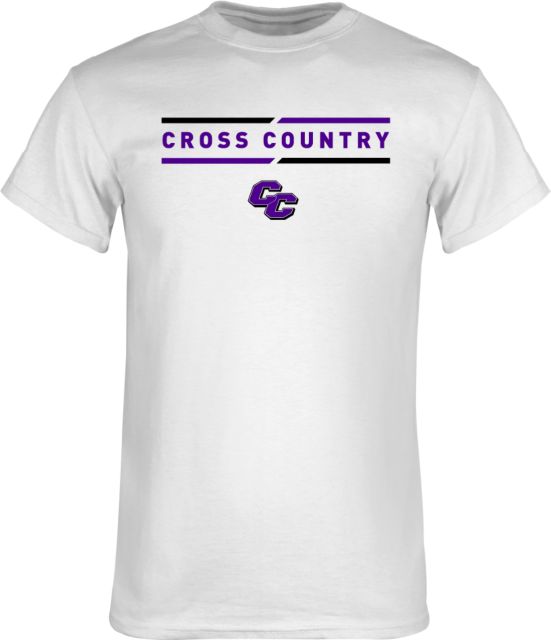 Curry College T Shirt Curry College Cross Country Text with Lines - ONLINE ONLY