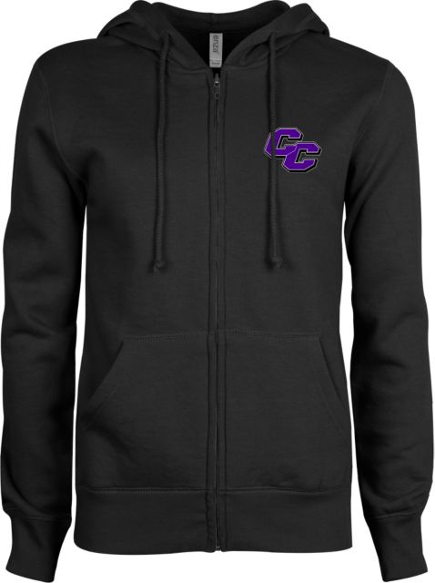 Curry College ENZA Womens Fleece Full Zip Hoodie Curry College Primary Athletic Mark - ONLINE ONLY