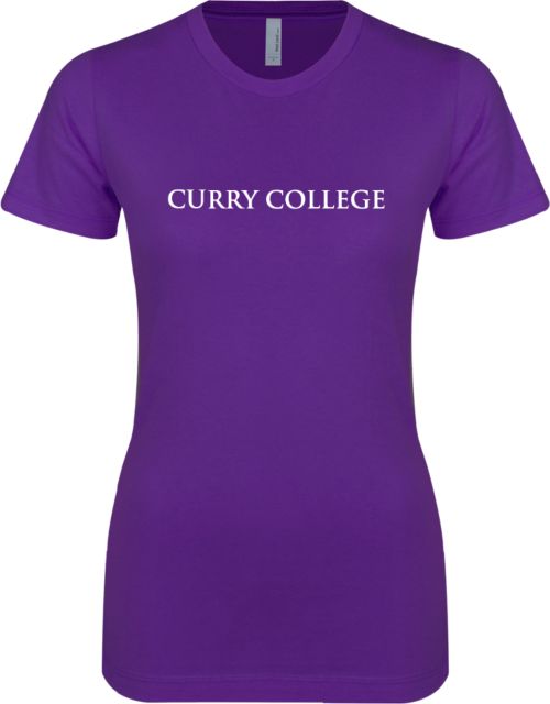 Curry College Next Level Womens Boyfriend Tee Curry College Wordmark Flat - ONLINE ONLY
