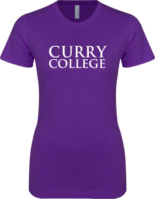 Curry College Next Level Womens Boyfriend Tee Curry College Wordmark Stacked - ONLINE ONLY