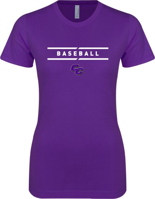 Curry College Next Level Womens Boyfriend Tee Curry College Baseball Text with Lines - ONLINE ONLY