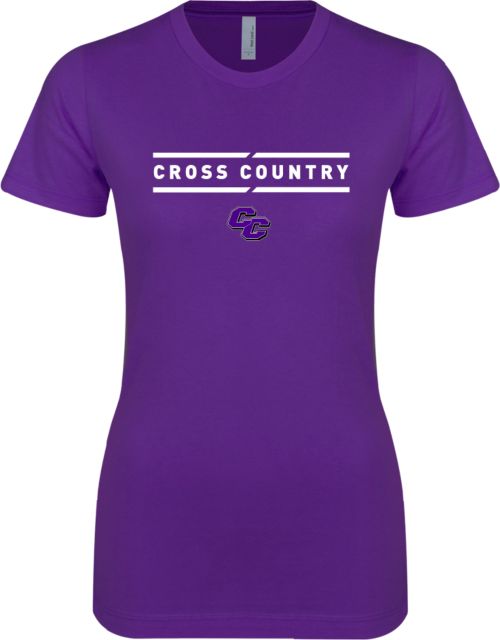 Curry College Next Level Womens Boyfriend Tee Curry College Cross Country Text with Lines - ONLINE ONLY