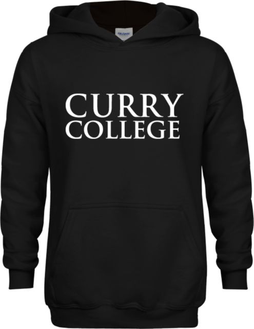 Curry College Youth Fleece Hoodie Curry College Wordmark Stacked - ONLINE ONLY