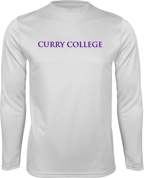 Curry College Performance Long Sleeve Shirt Curry College Wordmark Flat - ONLINE ONLY