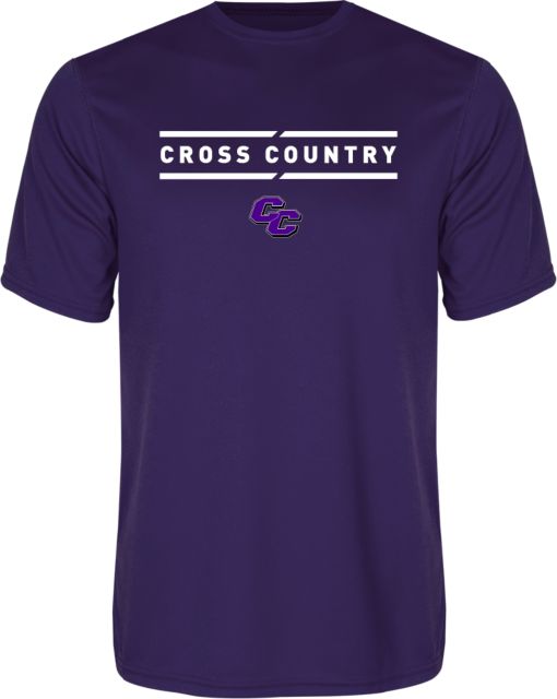 Curry College Performance Tee Curry College Cross Country Text with Lines - ONLINE ONLY
