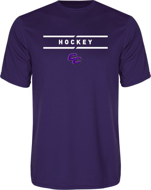 Curry College Performance Tee Curry College Hockey Text with Lines - ONLINE ONLY